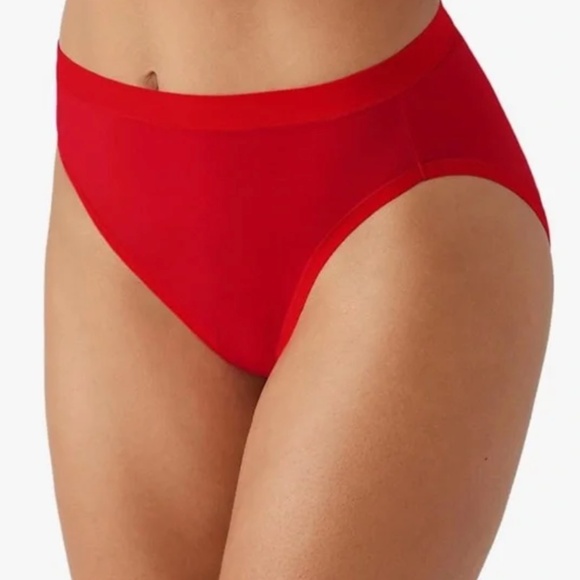 Wacoal Women's Understated Cotton Hi Cut Panty in Red , Size Medium, NWT - Picture 3 of 3